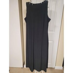 Anne Klein WomensBlack Goth Boho Maxi Dress Stretch Lined Career Evening Size XL